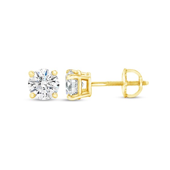 3/8 CT. T.w. Certified Diamond Solitaire Stud Earrings in 14K Gold (J/Vs2)