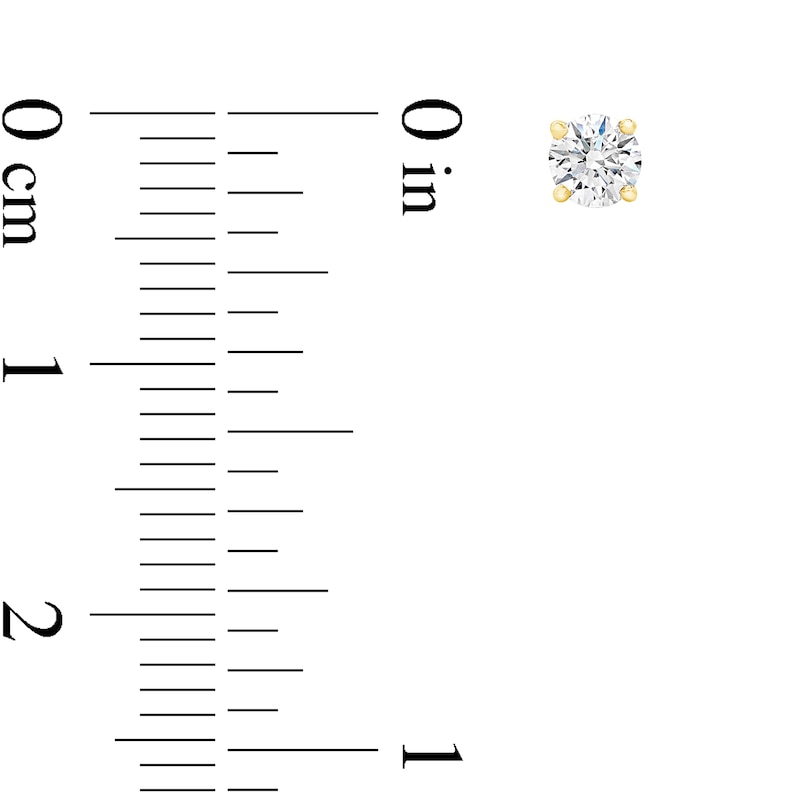 Main Image 4 of 3/8 CT. T.W. Certified Diamond Solitaire Stud Earrings in 14K Gold (J/VS2)