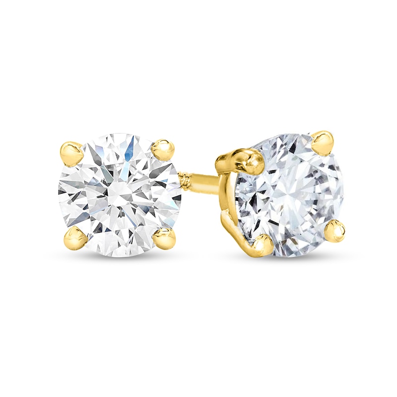 Main Image 1 of 1-1/2 CT. T.W. Certified Diamond Solitaire Stud Earrings in 14K Gold (J/VS2)