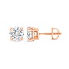 1-1/2 CT. T.W. Certified Diamond Solitaire Stud Earrings in 14K Rose Gold (J/VS2)