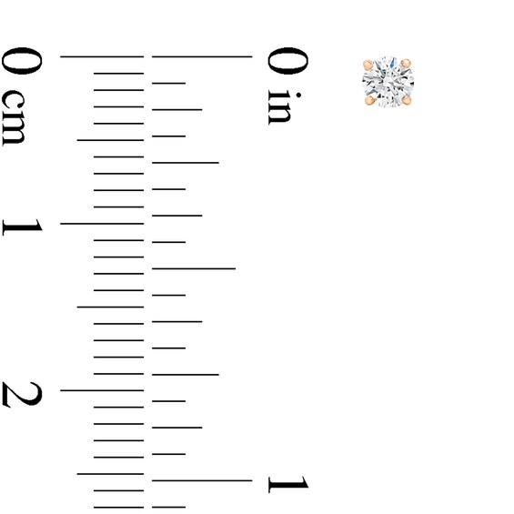 1/5 CT. T.w. Certified Diamond Solitaire Stud Earrings in 14K Rose Gold (J/I1)