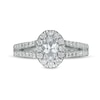Thumbnail Image 4 of Zales Private Collection 1-1/4 CT. T.W. Certified Colourless Oval Diamond Split Shank Engagement Ring in 14K White Gold