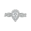 Thumbnail Image 4 of Zales Private Collection 1-1/3 CT. T.W. Certified Pear-Shaped Diamond Frame Engagement Ring in 14K White Gold (F/I1)