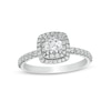Thumbnail Image 1 of Celebration Ideal 1 CT. T.W. Certified Diamond Cushion-Shaped Frame Engagement Ring in 14K White Gold (I/I1)