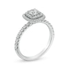 Thumbnail Image 3 of Celebration Ideal 1 CT. T.W. Certified Diamond Cushion-Shaped Frame Engagement Ring in 14K White Gold (I/I1)