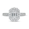 Thumbnail Image 4 of Love's Destiny by Zales 1-1/2 CT. T.W. Certified Emerald-Cut Diamond Frame Engagement Ring in 14K White Gold (I/SI2)
