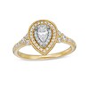 Thumbnail Image 1 of 1/2 CT. T.W. Pear-Shaped Diamond Frame Vintage-Style Engagement Ring in 14K Gold (I/SI2)