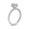 Thumbnail Image 2 of 1 CT. T.W. Oval Diamond Frame Engagement Ring in 14K White Gold (I/I2)