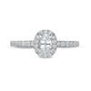 Thumbnail Image 3 of 1 CT. T.W. Oval Diamond Frame Engagement Ring in 14K White Gold (I/I2)