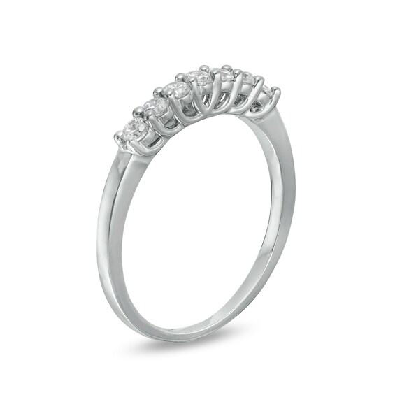 1/4 CT. T.w. Diamond Seven Stone Anniversary Band in Sterling Silver