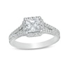 Thumbnail Image 1 of 1-1/2 CT. T.W. Princess-Cut Diamond Frame Split Shank Engagement Ring in 14K White Gold (I/I2)