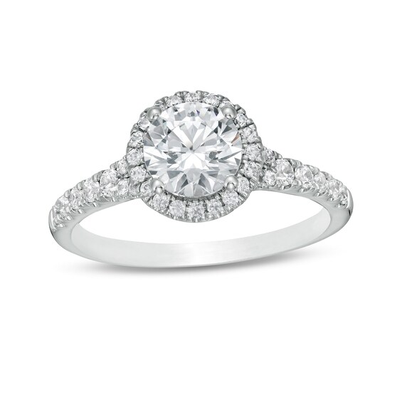 1-3/4 CT. T.w. GIA-Graded Diamond Frame Engagement Ring in 14K White Gold (I/Si2)