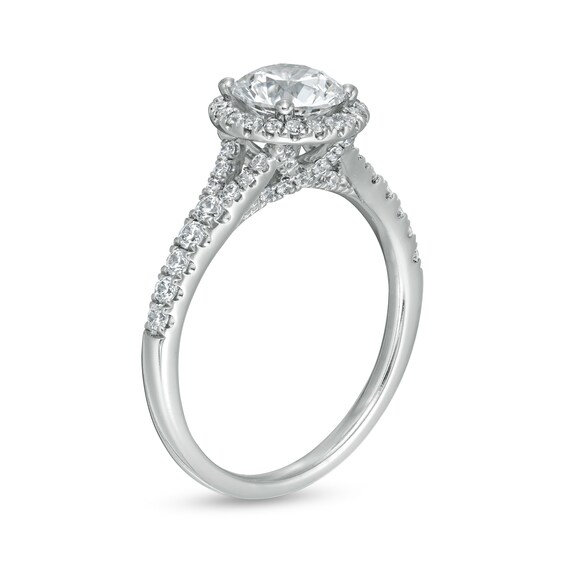 1-3/4 CT. T.w. GIA-Graded Diamond Frame Engagement Ring in 14K White Gold (I/Si2)