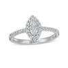Thumbnail Image 1 of 1/3 CT. T.W. Composite Marquise-Shaped Diamond Frame Engagement Ring in 14K White Gold