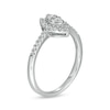 Thumbnail Image 3 of 1/3 CT. T.W. Composite Marquise-Shaped Diamond Frame Engagement Ring in 14K White Gold