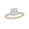 Thumbnail Image 0 of 1 CT. T.W. Cushion-Shaped Multi-Diamond Engagement Ring in 14K Gold