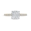 Thumbnail Image 4 of 1 CT. T.W. Cushion-Shaped Multi-Diamond Engagement Ring in 14K Gold
