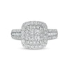Thumbnail Image 4 of 1-1/4 CT. T.W. Princess-Cut Quad Diamond Double Cushion-Shaped Frame Engagement Ring in 14K White Gold