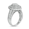 Thumbnail Image 3 of 1-1/2 CT. T.W. Composite Pear-Shaped Diamond Double Frame Vintage-Style Engagement Ring in 14K White Gold