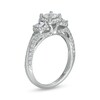 Thumbnail Image 3 of 1-1/8 CT. T.W. Princess-Cut Diamond Past Present Future® Frame Engagement Ring in 14K White Gold