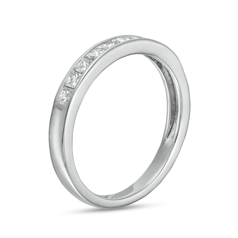 Main Image 3 of 1/2 CT. T.W. Princess-Cut Diamond Ten Stone Anniversary Band in 10K White Gold
