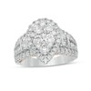 Thumbnail Image 1 of 2-1/2 CT. T.W. Composite Pear-Shaped Diamond Frame Vintage-Style Engagement Ring in 14K Two-Tone Gold