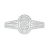 Thumbnail Image 3 of Composite Oval Diamond Accent Split Shank Ring in Sterling Silver