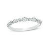 Thumbnail Image 1 of 5/8 CT. T.W. Certified Oval Diamond Alternating Anniversary Band in 14K White Gold (I/SI2)