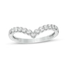 Thumbnail Image 1 of 1/4 CT. T.W. Diamond Contour Vintage-Style Anniversary Band in 14K White Gold