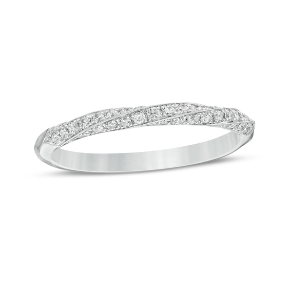 1/4 CT. T.w. Diamond Twist Anniversary Band in 14K White Gold