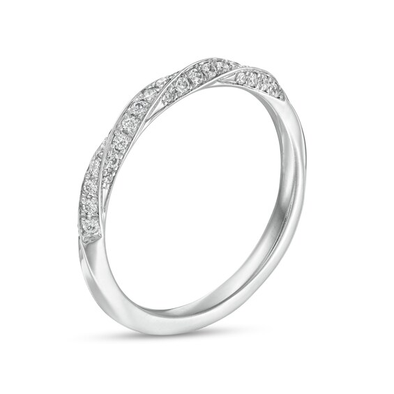 1/4 CT. T.w. Diamond Twist Anniversary Band in 14K White Gold