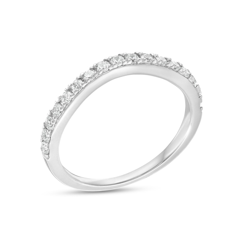 Main Image 3 of 3/8 CT. T.W. Diamond Contour Anniversary Band in 14K White Gold