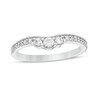 Thumbnail Image 1 of 1/3 CT. T.W. Diamond Contour Vintage-Style Anniversary Band in 14K White Gold