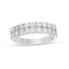 Thumbnail Image 1 of 1 CT. T.W. Diamond Double Row Anniversary Band in 10K White Gold