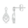 Thumbnail Image 2 of Diamond Accent Marquise-Shaped Drop Earrings in Sterling Silver