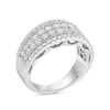 Thumbnail Image 3 of 1-3/8 CT. T.W. Diamond Multi-Row Vintage-Style Anniversary Band in 14K White Gold