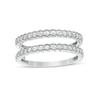 Thumbnail Image 1 of 1/2 CT. T.W. Diamond Vintage-Style Scallop Edge Solitaire Enhancer in 14K White Gold