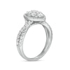 Thumbnail Image 3 of 1-1/4 CT. T.W. Composite Pear-Shaped Diamond Frame Twist Shank Engagement Ring in 14K White Gold