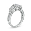 Thumbnail Image 2 of 1-1/2 CT. T.W. Oval Diamond Frame Past Present Future® Engagement Ring in 14K White Gold