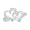 Thumbnail Image 1 of Diamond Accent Interlocking Hearts Ring in Sterling Silver