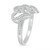 Thumbnail Image 3 of Diamond Accent Interlocking Hearts Ring in Sterling Silver