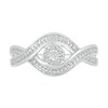 Thumbnail Image 2 of Diamond Accent Crossover Twist Shank Ring in Sterling Silver
