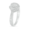 Thumbnail Image 2 of Diamond Accent Double Heart Vintage-Style Ring in Sterling Silver
