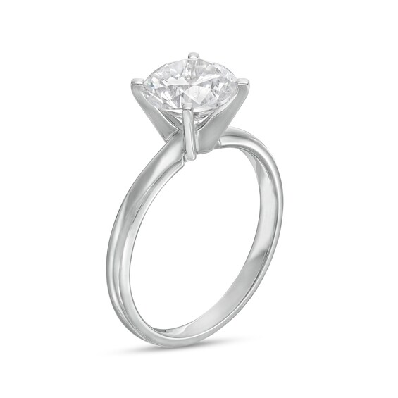 2 CT. Diamond Solitaire Engagement Ring in 14K White Gold (J/I3