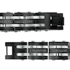 Thumbnail Image 3 of 1 CT. T.W. Black Enhanced Diamond Alternating Multi-Row Link Bracelet in Stainless Steel and Black IP - 8.5"