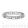 Thumbnail Image 4 of 1/6 CT. T.W. Diamond Multi-Finish Triple Row Industrial Link Bracelet in Stainless Steel - 8.5"