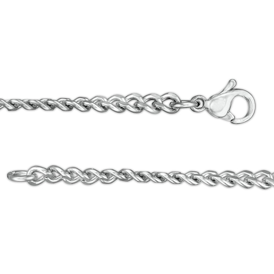 Men's Multi-Finish Chain Link-Ends Crucifix Pendant in Stainless Steel and Black IP - 24"