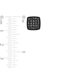 Thumbnail Image 2 of 1/4 CT. T.W. Cushion Composite Black Enhanced Diamond Stud Earrings in Stainless Steel with Black IP