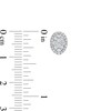 Thumbnail Image 3 of 1/2 CT. T.W. Composite Oval Diamond Frame Stud Earrings in 10K White Gold