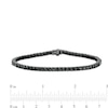 Thumbnail Image 3 of Vera Wang Men 3.0mm Black Spinel Tennis Bracelet in Sterling Silver with Black Ruthenium